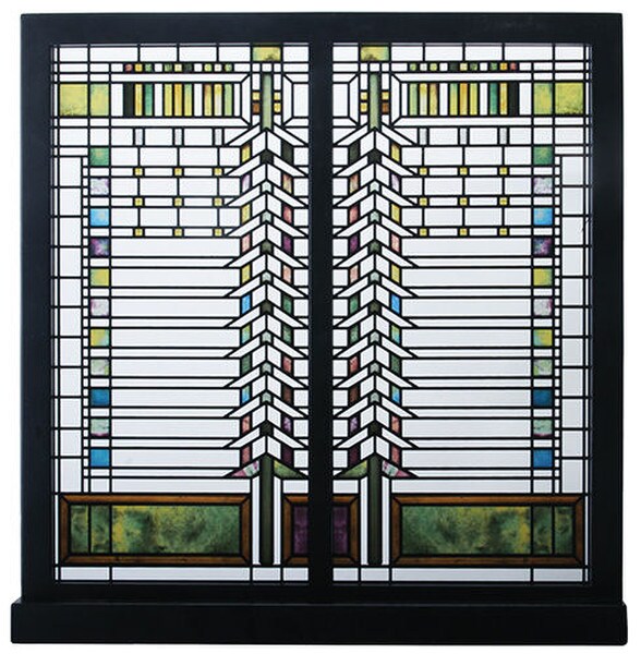 Martin House Window Sculpture by Frank Lloyd Wright Art Glass Reproduction